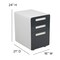 Flash Furniture Filing Cabinet, White/Charcoal HZ-AP535-02-DGY-WH-GG - alternate 4